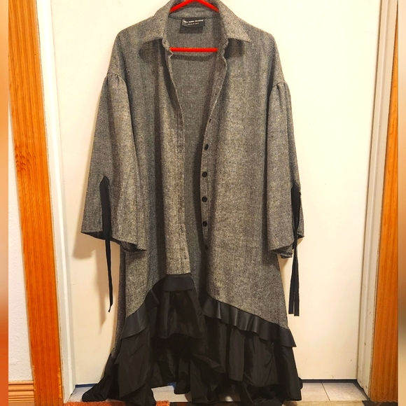 STELLA MARINA COLLEZIONE Mid length Grey Pleated Dress - Picture 5 of 6